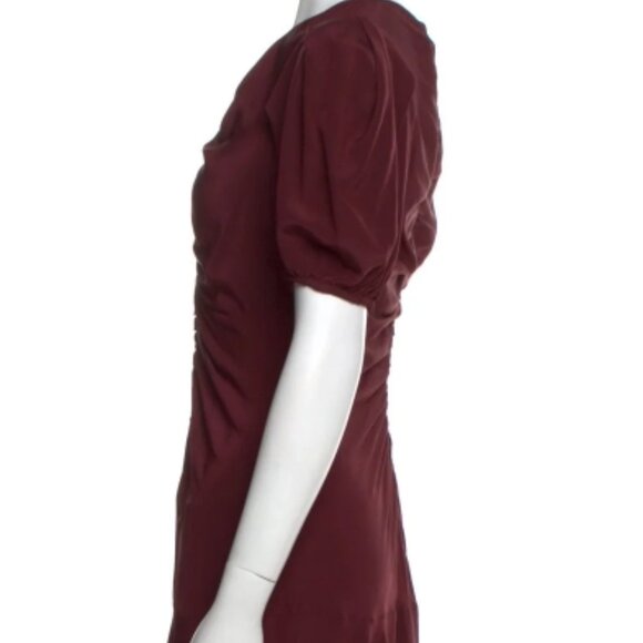 NWOT ULLA JOHNSON 2023 Collection Heleen Silk Midi Dress in Terracotta XS $790 - Picture 8 of 10